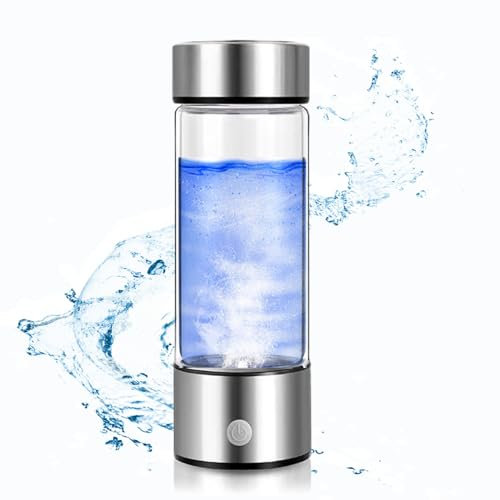 Wasserstoff Generator, Hydrogen Water Bottle, 420ML Wasserstoff-Wassergenerator, Tragbarer USB Wasserionisator, Pem Technologie Hydrogen Wasserstoffreiche Generator für Sport (A - 420ml)