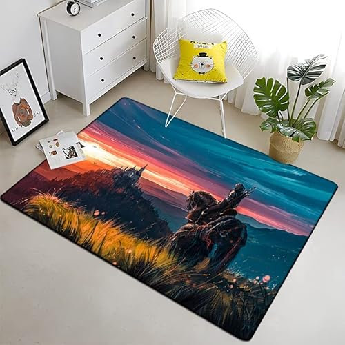 MUICIN Flurt Teppich 3D-Druck-Spiel Witcher, Soft, Shaggy Zimmer Teppich, Dekoration, Kinderzimmer, weich und dick Flanel.,60 * 90cm