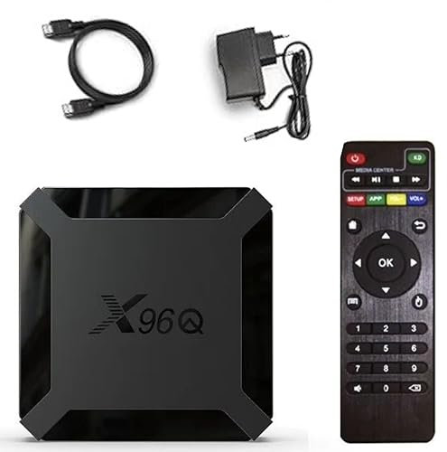 Box TV Android 10.0, boitier 2GB RAM 16GB ROM Mini Smart TV Box,4K HD/3D/ Quad Core H313 64 Bits/2.4GHz WiFi/LAN10/100M Lecteur Multimédia