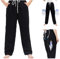 Lmaray Katheter-Beinbeutelhose, Nephrostomiebeutel, Hose, Urinbeutel, Stomaunterstützung mit zwei Taschen, Grau, Schwarz, M