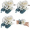 Huilimei 4 x Rosen-Handgelenk-Ansteckblumen, künstliche Blumen für Braut und Bräutigam, Brautjungfer, Handgelenk, Blumen, Hochzeitszeremonie, Jahrestag, Abendessen, Tanzblumen-Dekoration