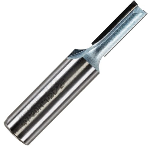 Rennie Tools - 7mm Cutting Diameter x 20mm Flute x 1/2 Shank TCT Tipped 2 Flute Straight Router Cutter Bit. Compatible With Makita Trend Festool Hikoki Dewalt Router Etc. 7mm Router Bit