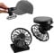 Mini-Solarventilator für Hut, Mini-Solarbetriebener Ventilator mit Clip, tragbarer Outdoor-Ventilator, Fischerhut-Ventilator, elektrischer Ventilator mit Clip zum Angeln, Wandern, Radfahren, 4 Stück
