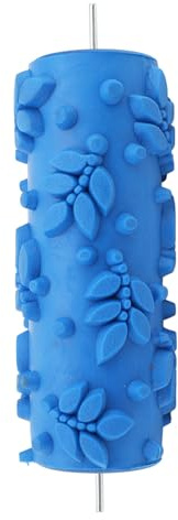 Rouleau de Peinture Décoratif Motif Bois et Brique 12.7 cm Caoutchouc Lavable Réutilisable, 2 en 1 Relief Grain Profond, pour Relooking Meubles Murs Intérieurs