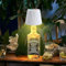 Lampada da tavolo senza fili, ricaricabile, per bottiglie di vino, senza fili, per bottiglie, per interni ed esterni, famiglia, ristorante, bar (bianco)