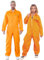 WickedFun® Fancy Dress Adult Prisoner Overalls Orange Costume Boiler Suit Convict Robber Burglar Prison Break Jail TV Fancy Dress Outfit (XL)