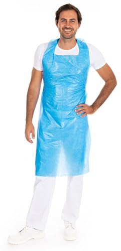 FRANZ MENSCH 1000 Stück Hygonorm Einwegschürzen ca. 20 my | LDPE, weiß, 20my, L: 125cm, B: 75cm, Karton, Einwegschürzen, Plastikschürzen, Einmalschürzen