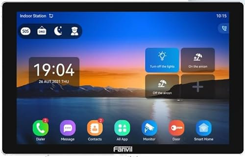 Fanvil i507W Interphone intelligent Android, écran tactile 10,1, WiFi double bande, PoE, 8 entrées capteurs, 1 relais, 2 comptes SIP