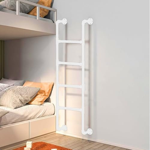 An der Wand montierte Leiter, Universelle Etagenbettleiter für Wohnmobile – Wandmontierte Trittleitern aus Metall, 39/49/51/55/59/65 Höhe, Eingangs- und Ausgangsleiter aus Schmiedeeisen für Hoc