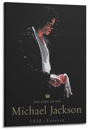 GBHEVEWV Poster, Motiv: Sänger Michael Jackson, Tribut-Poster, dekoratives Gemälde, Leinwand, Wandposter und Kunstdruck, moderne Familienschlafzimmer-Dekoration, Poster, 60 x 90 cm
