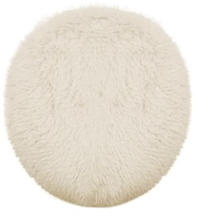 Insun WC-Deckelbezug Hochflor Waschbar Anti-Rutsch, Toilettensitzbezug Weich Flauschige Beige 45 x 50 cm