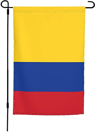 Bandera de jardín de Colombia, 30 x 45 cm, doble cara, pequeña, decorativa