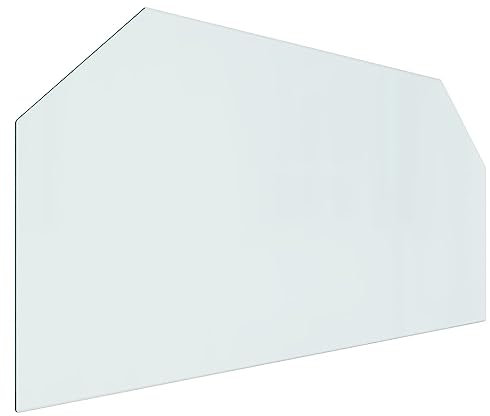 Placa de cristal hexagonal de 120 x 60 cm, placa de protección contra incendios para chimeneas y estufas de leña, resistente al calor y duradera, cristal de seguridad para salón y jardín