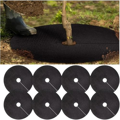 Set mit 10 Mulchscheiben für Pflanzen, 32/42/52 cm, Schutzmatte für Bäume, Blumen, Landschaftsbau, Bekämpfung von Unkraut