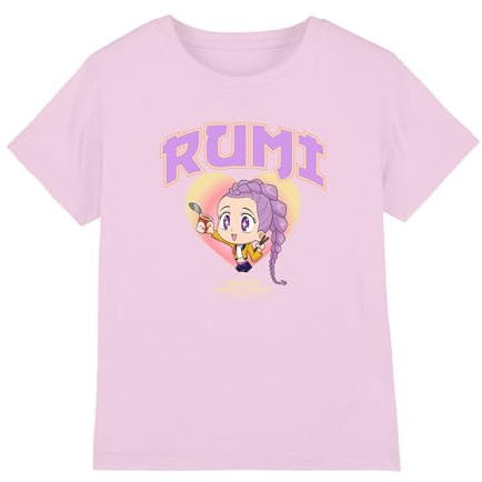 Kpop Demon Hunters Unisex Kids Kpop Demon Hunters - Huntrix Rumi Collegic Kids T Shirt T-Shirt (Pack of 1)