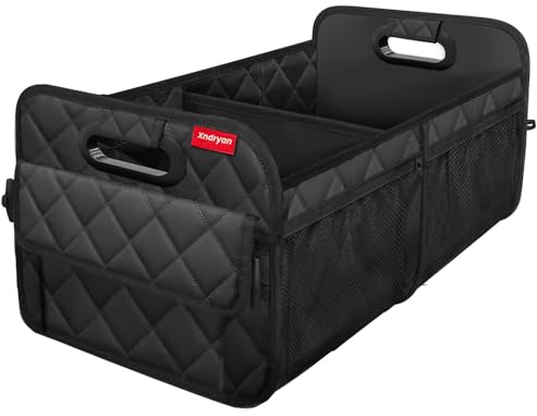 Kofferraum Organizer Großer Auto Organizer, Xndryan Kofferraumtasche Faltbar Auto Kofferraumtasche Faltbox, Kofferraumorganizer Box, Einkaufstasche - Stabiler Boden & Tragegriff