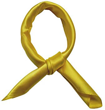 Topmode - Foulard quadrato, 57 x 57 cm, a tinta unita giallo Taglia unica