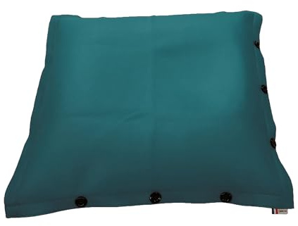 SHELTO - Pouf Shelto – Intérieur / Extérieur / Piscine – Ergonomique - Made In France - 100 X 100 cm – Colori Bleu Tile