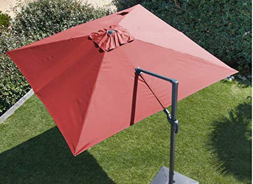 Proloisirs Parasol déporté orientable 360° inclinable Gauche Droite 3 x 3 m Orient
