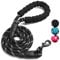 ADOGO® Rope Dog Lead with Soft Padded Handle and Reflective Threads Nylon Durable Dog Leash Safety 5FT Mountain Climbing Rope Twist Dog Lead For Small Medium Large Dogs (Black)