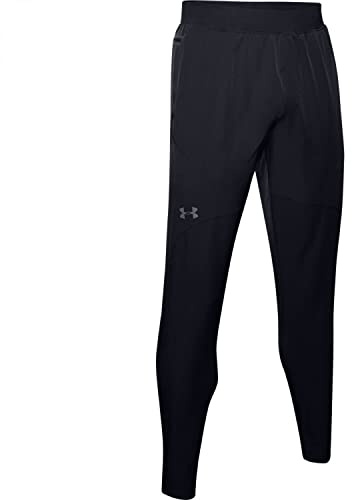 Under Armour Men's Stretch Woven Utility Tapered Workout PantsDISC , Black (001)/Pitch Gray , Large