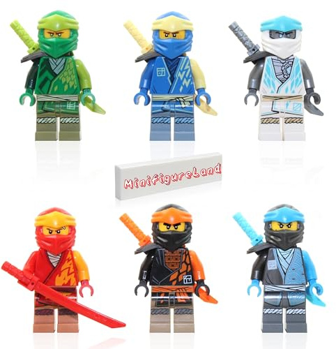 Lego NINJAGO Core Minifigure Combo Pack - Lloyd, Jay, Kai, Cole, Zane, NYA (with Weapons)