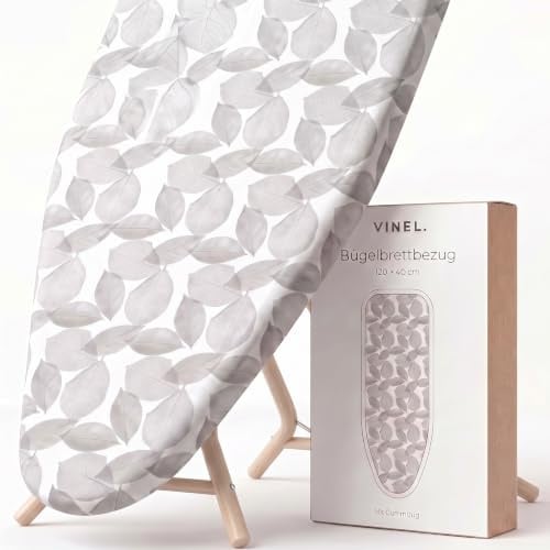 Bügelbrettbezug 120x40 cm – extra dick gepolstert, 100% Baumwolle, kräftiger Gummizug, rutschfest & passgenau – Ersatzbezug