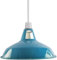 LEDSone Pantalla de metal de fácil ajuste retro industrial para iluminación de techo, lámpara colgante de granero para cocina, comedor, luces E27 (azul)