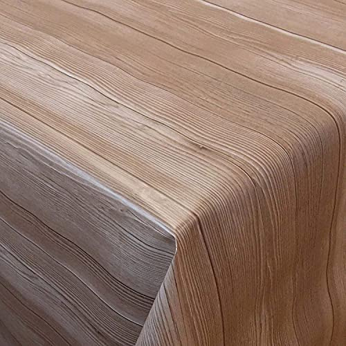 Mambo Design PVC Tischdecke Madeira braun Wachstuch • Breite & Länge wählbar • abwaschbare Tischdecke • Holztisch Holzoptik Holz Dielen, Größe:140 x 80 cm