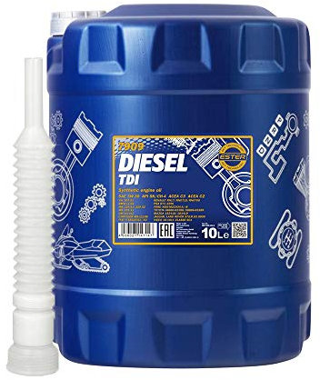 10l, MANNOL TDI 5W-30 PUPME DÜSE 505.01 MOTORÖL + Ausgießer