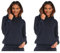 Light & Shade LSLSWT005 Haut Sweat-Shirt À Capuche Super Soft Touch Loungewear pour Femmes, Bleu Marine, XS