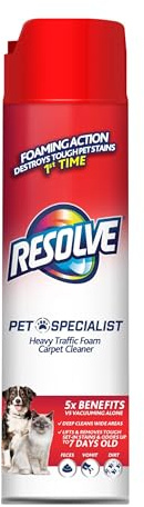 Resolve Pet Specialist Heavy Traffic Foam, Carpet Cleaner, Pet Stain and Odor Remover, 22oz