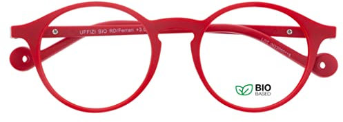 DIDINSKY Presbyopie Lesebrille oder Presbyopie Anti Blaulicht Anti Blaulicht für Männer und Frauen. Rubber Touch, flexible Bügel und entspiegelte Gläser. Cherry +2.0 - UFFIZI BIO