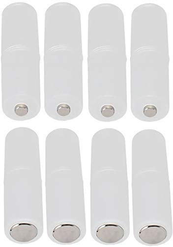 Battery Adapter Converter for AAA to AA Battery Transparent Cases Holder Shell with Metal Contacts on Bottom(Clear Color,Pack of 8)