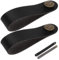 Chitarra Neck Strap, 2Pcs Cravatta per Paletta per Chitarra Pulsante per Tracolla di Chitarra Premium Adattatore Cinturino in Pelle Sostituzione per Ukulele Elettrico Acustico(Nero)
