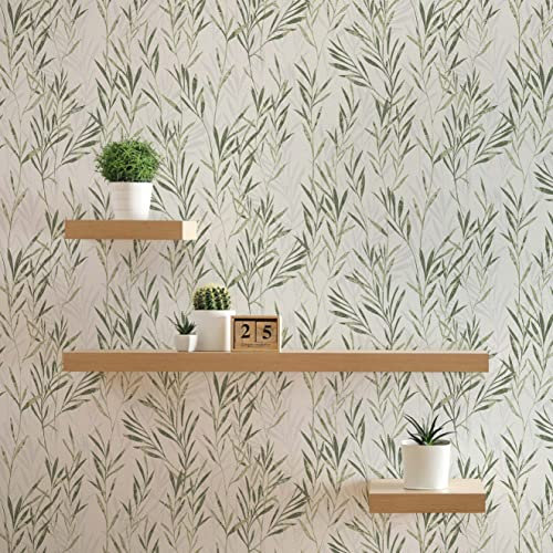 TADESSI WTD Papier peint intissé Motif forêt et feuilles Ginevra M1-No.231 Vert/blanc