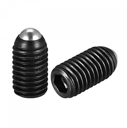 sourcing map Gewindestifte mit Kugelspitze, M12 x 20 mm, Hartstahl, metrische Feder, Innensechskant, 2 Stück