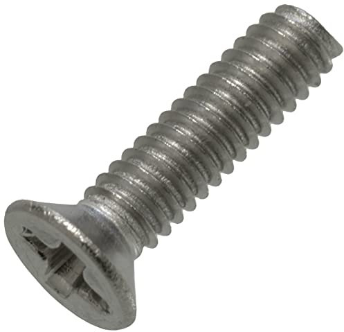 AERZETIX - C59461 - Juego de 50 tornillos de metal M2x8mm con cabeza fresada - huella PH1 - DIN 965 - en acero inoxidable A2 - rosca métrica estándar - destornillador montaje fijación