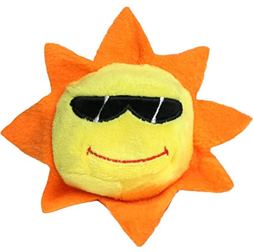 Minifeet Schmoozies Sonne - 2in1 Plüschtier & Displayreiniger mit Unterseite aus Mikrofaser - kuschelig weich - Geschenk für Baby Kinder Freunde Schulstart Einschulung | Höhe: 8 cm