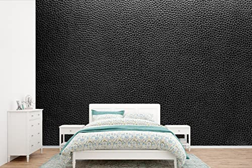 MuchoWow Papier peint Cuir - Texture - Noir - Vert - Clair Papier peint photo 450x300 cm Papier peint imprimé