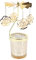 Rose Teelicht Karussell Windlicht Glas Teelichthalter Gold Teelichtglas Rotierender Kerzenhalter Eisen Metall Kerzenständer für Valentinstag Deko Geschenk Hochzeit Dekoration Wohnzimmer Tischdeko