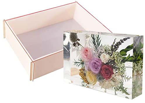 Yayatty Molde de Silicona Resina Epoxi Rectangular Grande para Conservación de Flores y Decoraciones del Hogar