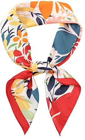 Seidentuch Kopftuch Damen Sommer Bandana Schals & Tücher Haarschal Halstücher Quadrates Bedrucktes 70x70cm