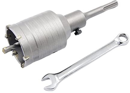 Broca para Hormigón de 60mm Con SDS y Adaptador de 110mm, Broca Hueca de Metal Duro para Paredes de Ladrillo, Bloques
