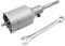 Broca para Hormigón de 60mm Con SDS y Adaptador de 110mm, Broca Hueca de Metal Duro para Paredes de Ladrillo, Bloques