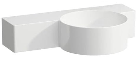 LAUFEN VAL Handwaschbecken, ohne Hahnloch, ohne Überlauf, 550x315mm, Ablage links, H8152847571421, Farbe: weiß matt
