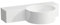 LAUFEN VAL Handwaschbecken, ohne Hahnloch, ohne Überlauf, 550x315mm, Ablage links, H8152847571421, Farbe: weiß matt