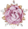 CRASPIRE Tissu Violet Broche Broche avec Cristal Strass Floral Fleur Décorative Robe Broche pour Femmes et Hommes Mariage Mariée Cocktail Danse Banquet Fête Accessoire Bijoux Saint Valentin Cadeau