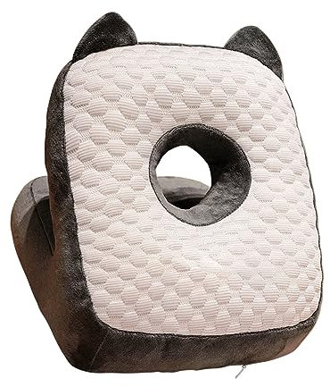 Bequemes, Atmungsaktives Nickerchen-Gesichtskissen für Büro, Zuhause, Bibliothek, Tisch, Schlafkissen (Dunkelgrauer Husky)