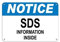 Panneau d'avertissement pour l'extérieur avec informations SDS à l'intérieur - Panneau de signalisation de danger - Panneau de signalisation routière - Panneau commercial - 15,2 x 20,3 cm - En